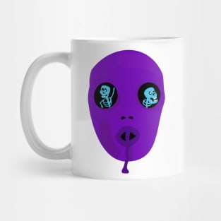 Spooky Alien Skull With Scary Eyes Mug